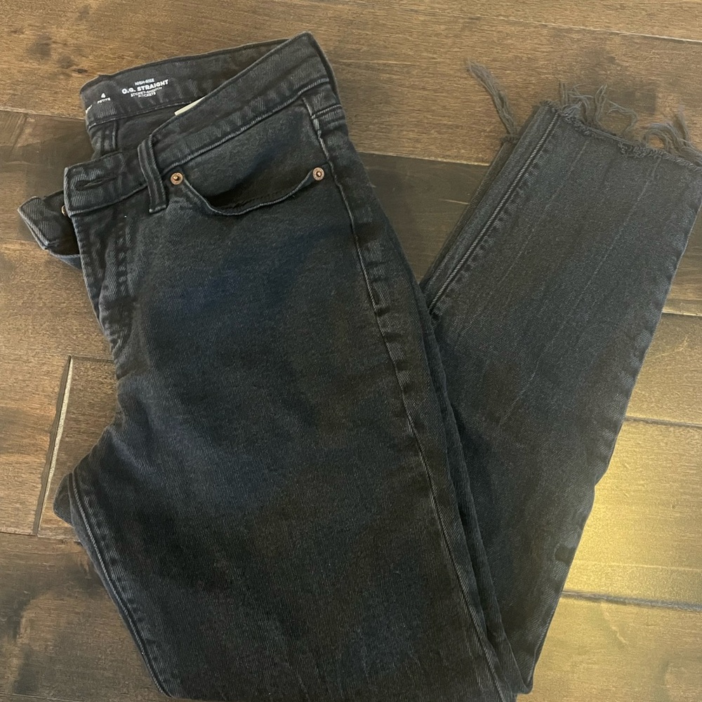 Old Navy Women's Black Wash OG Straight Jeans